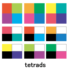 イッテンの色相分割法（３）４色以上の組み合わせは白と黒を有効に使うべし